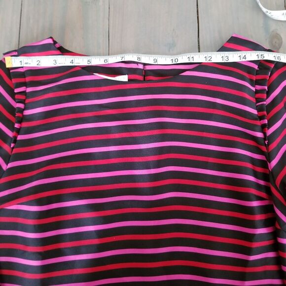 NWT RSVP by Talbots Striped Ruffle Top Blouse - Picture 7 of 12